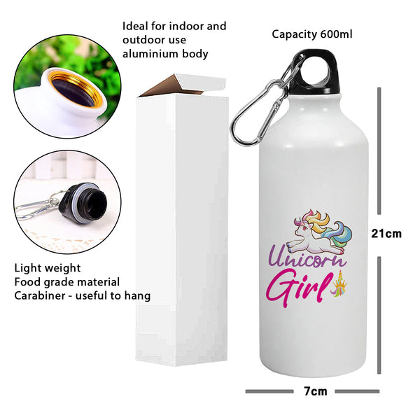 Unicorn Girl: Printed Sipper Bottle | 600ml