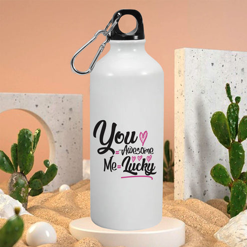 You awesome me lucky: Printed Sipper Bottle | 600ml