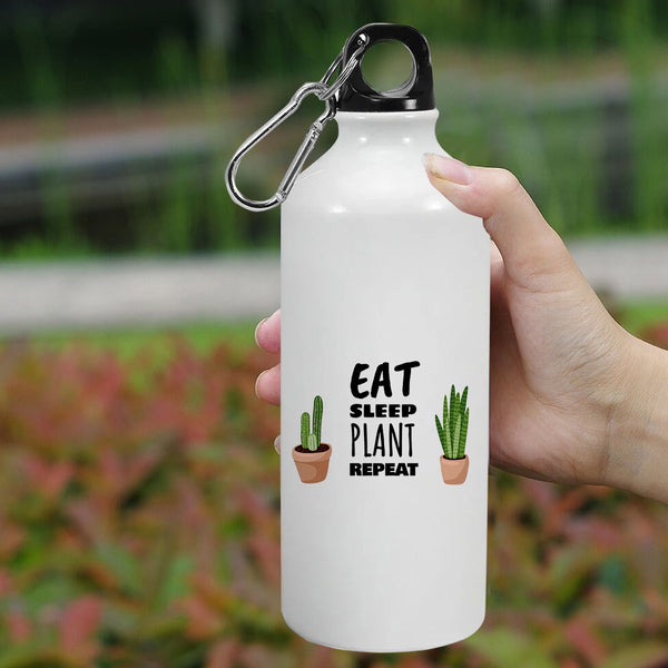 Eat Sleep Plant Repeat: Printed Sipper Bottle | 600ml