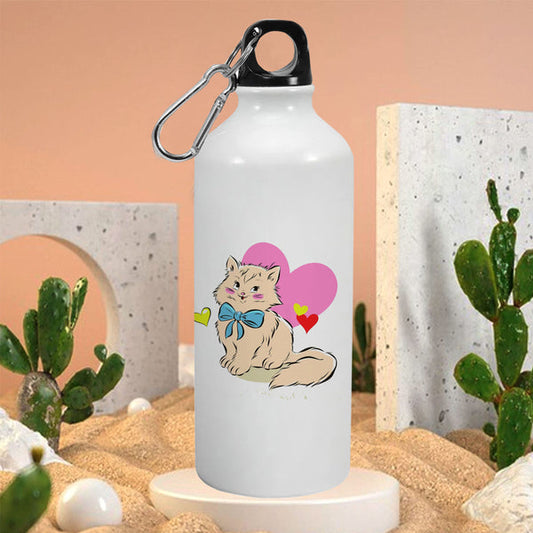 Furry Cat: Printed Sipper Bottle | 600ml