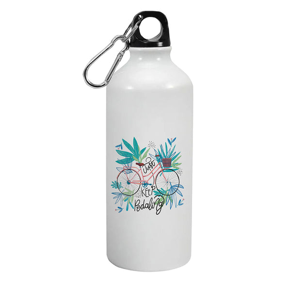 Keep Peddling" Printed Sipper Bottle | 600ml