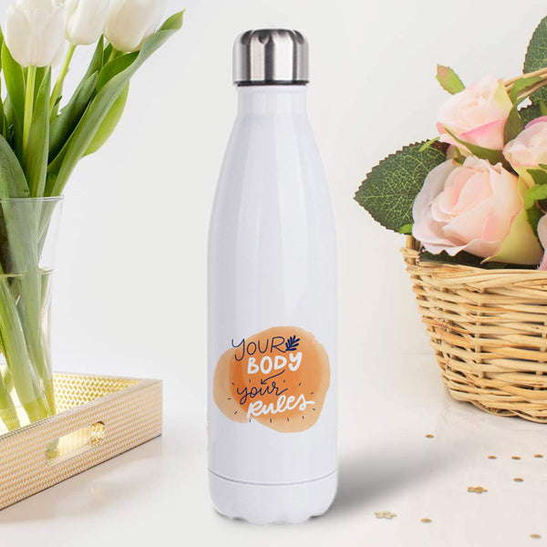 Your Body Your Rule: Printed Stainless Steel Bottle | 500ml