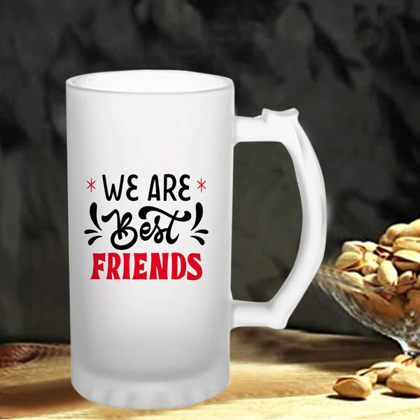 We are Best Friends: Printed Frosted Beer Mug - 770 ml