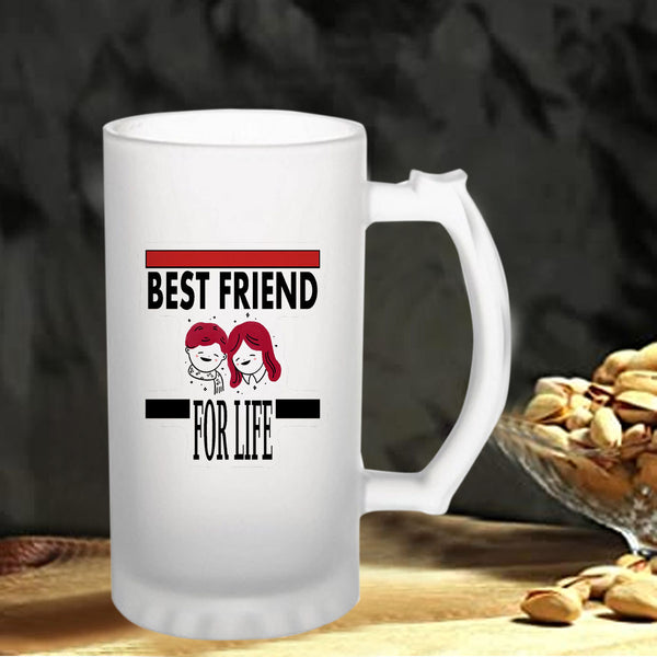 Best Friend For Life: Printed Frosted Beer Mug - 770 ml