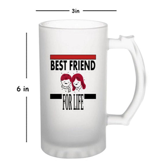 Best Friend For Life: Printed Frosted Beer Mug - 770 ml