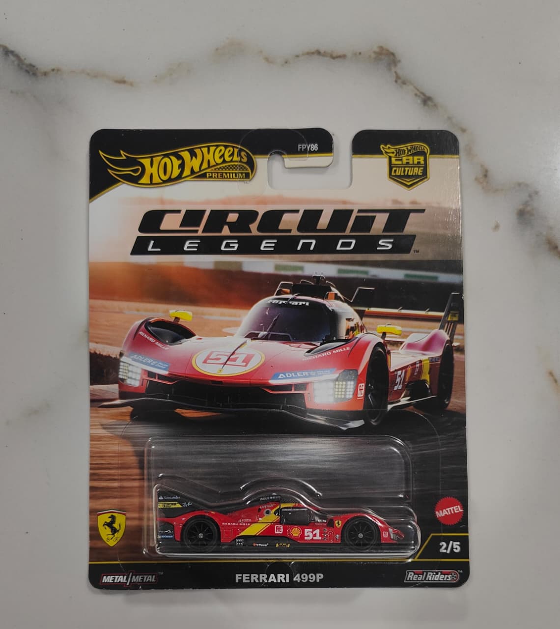 Ferrari 499P (Red) – Hot Wheels Premium Circuit Legends by Mattel - Imported