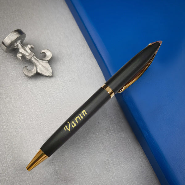 Customized Brass Metal Pen with Gold Engraving