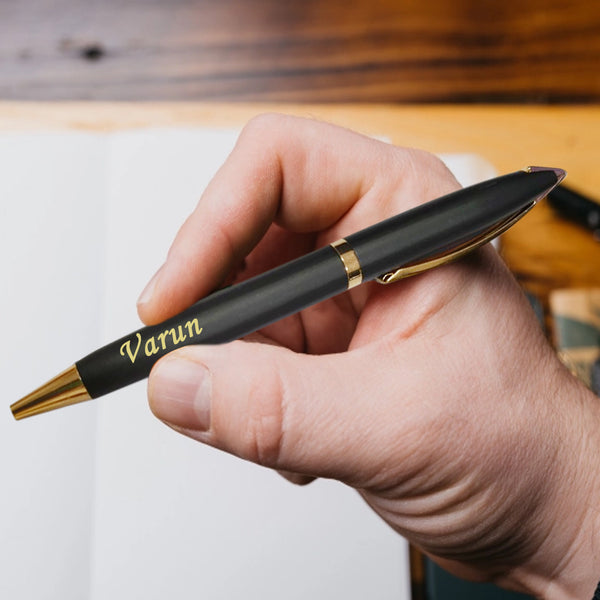 Customized Brass Metal Pen with Gold Engraving