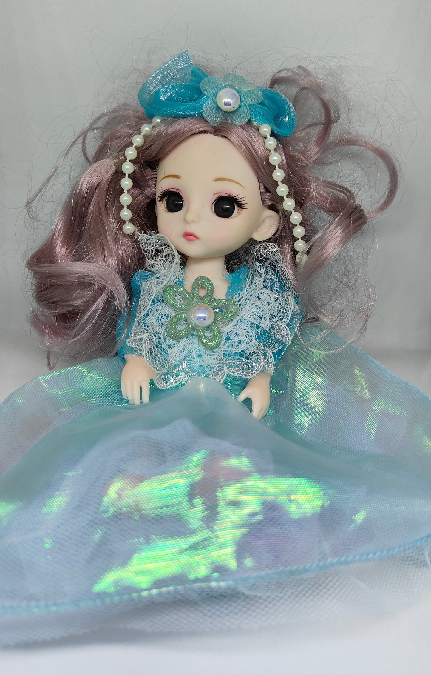 Doll Keychain with Dress & Hair Color Variants | 14cm