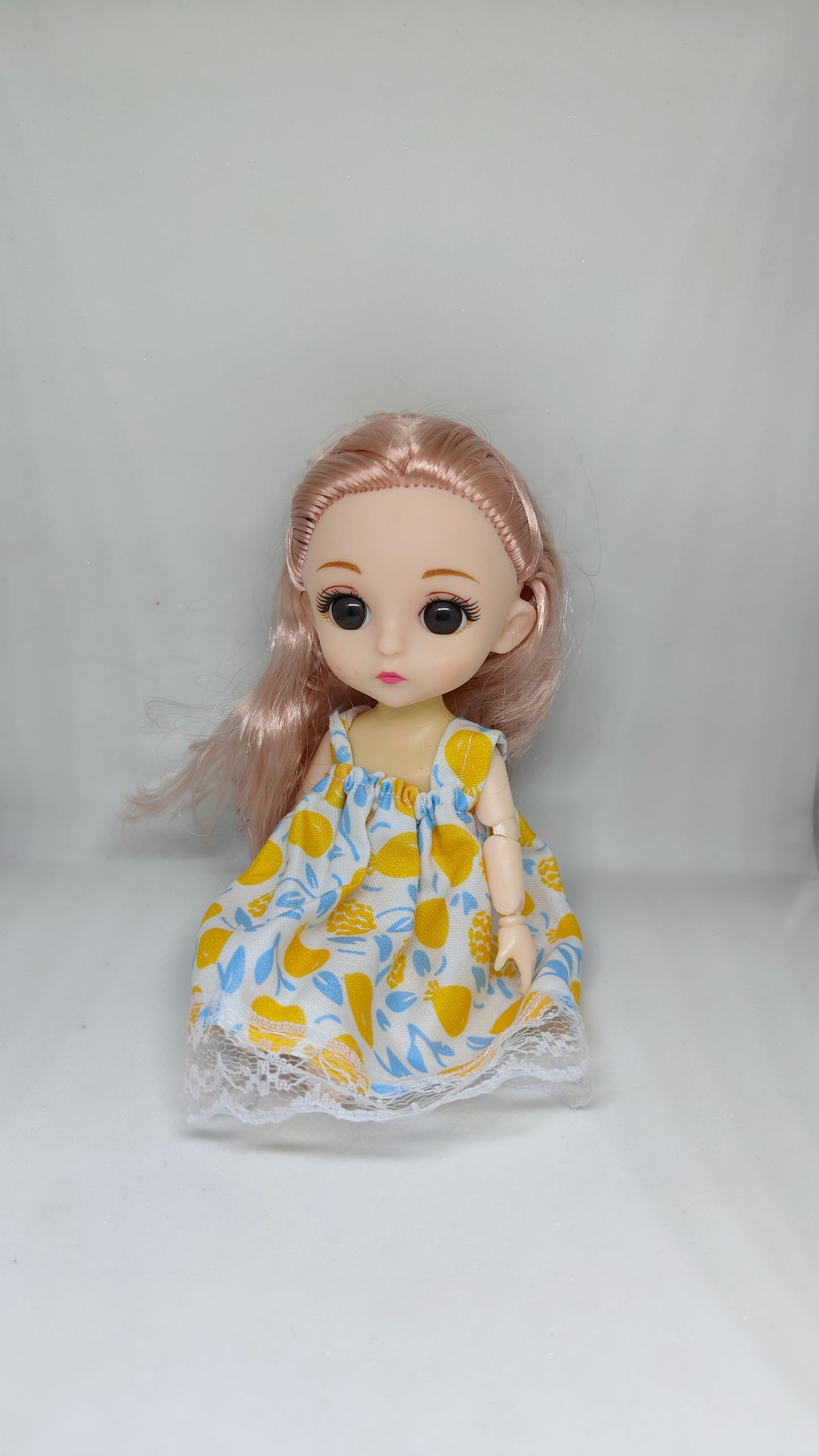 Doll Keychain with Dress & Hair Color Variants | 14cm