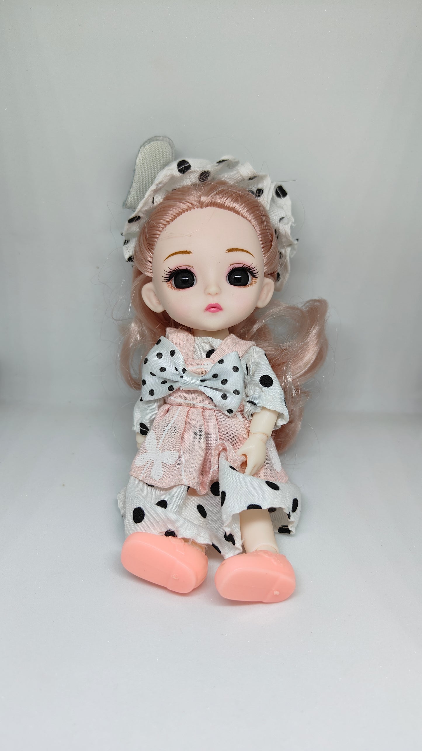 Doll Keychain with Dress & Hair Color Variants | 14cm