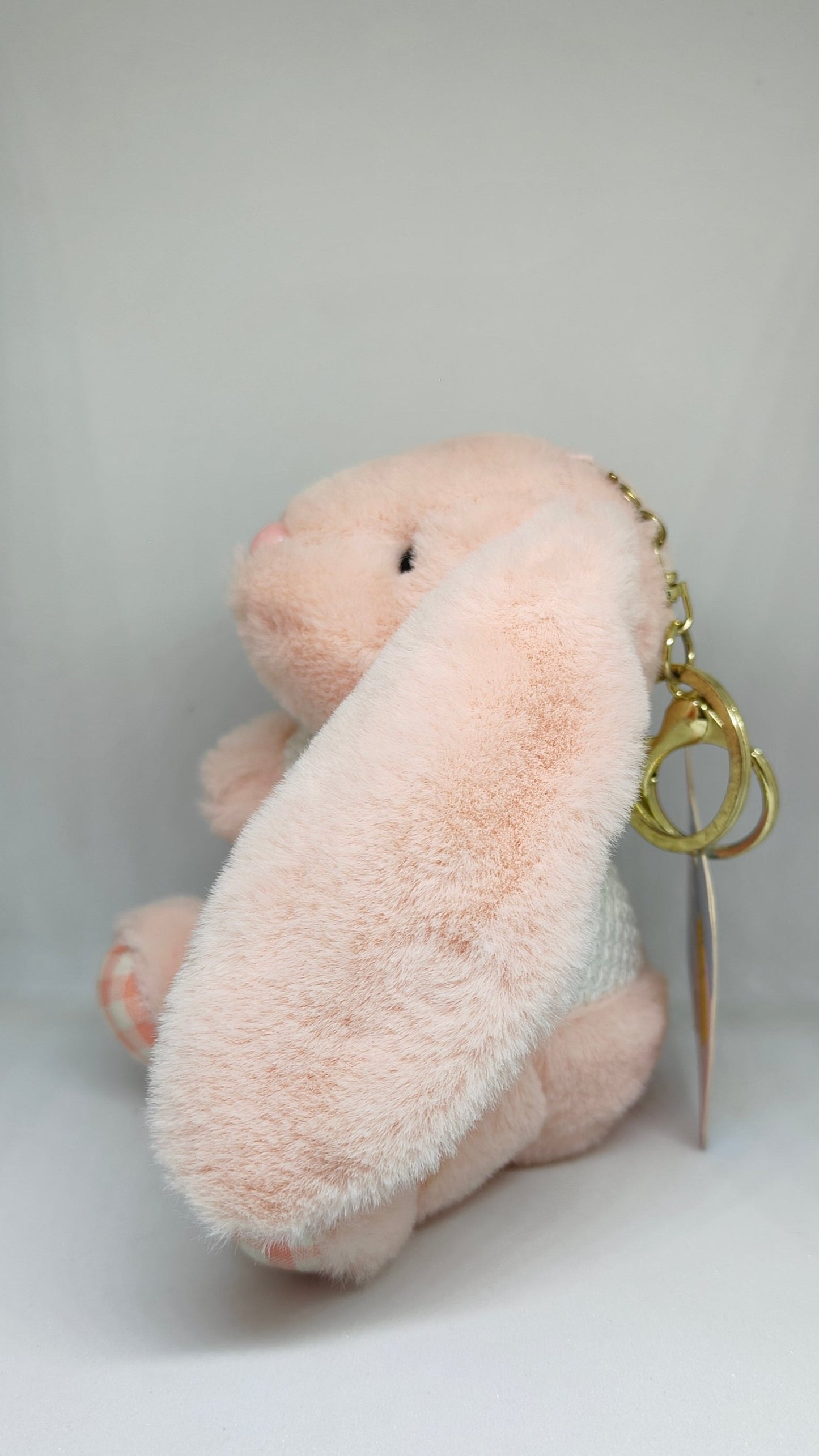 Pink Bunny Plush Keychain Toy