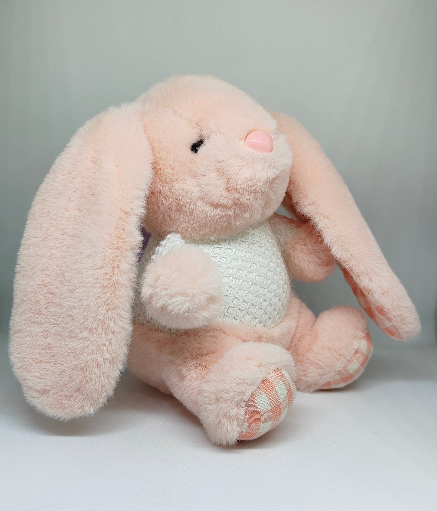 Pink Bunny Plush Keychain Toy