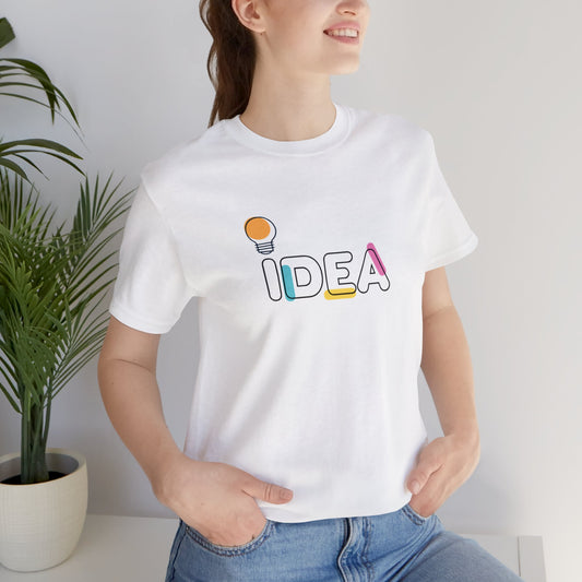 Idea: Printed T-shirt - White, Round Neck - Prithvi Enterprises