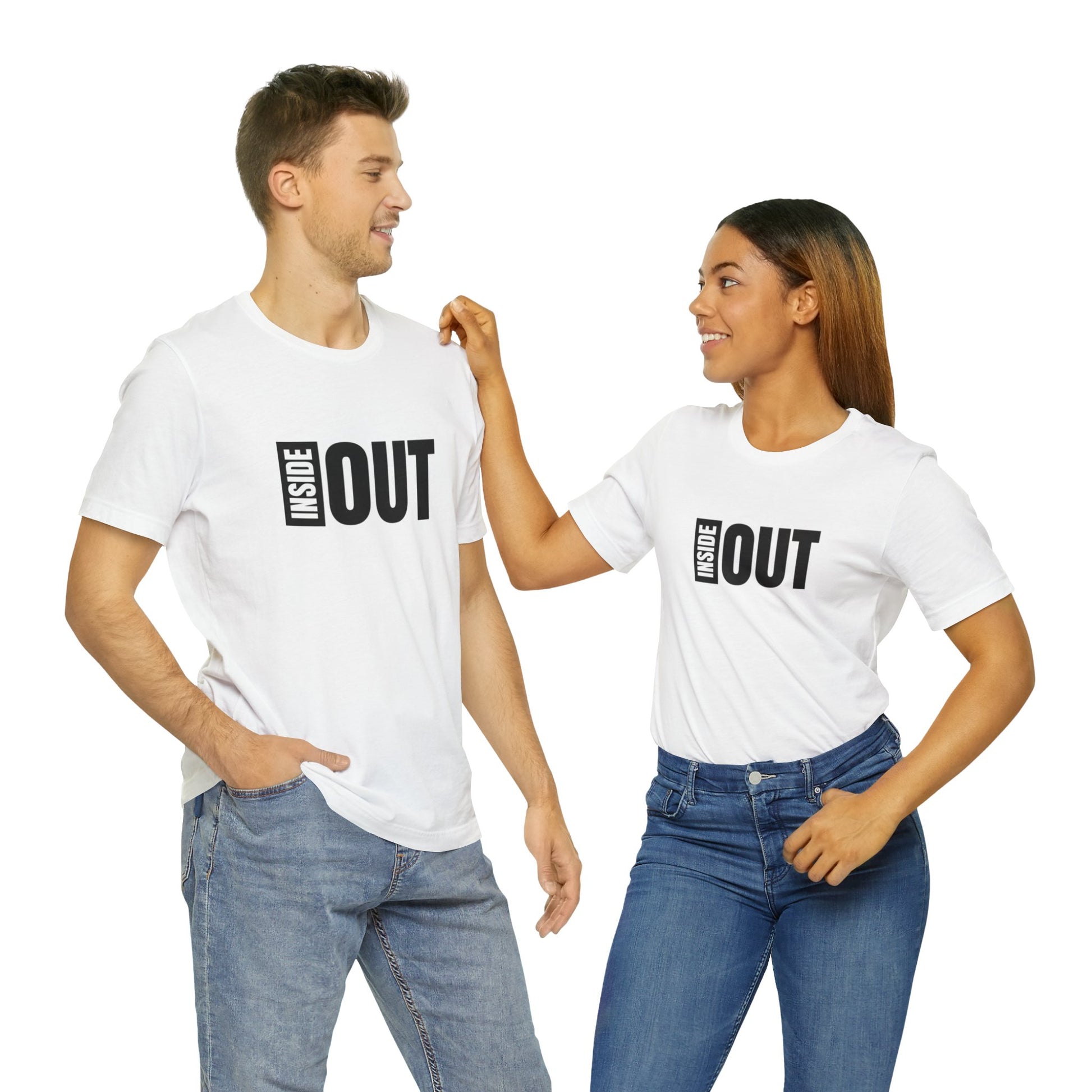 Inside Out: Printed T-shirt - White, Round Neck - Prithvi Enterprises