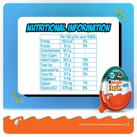 Kinder Joy Shaped Chocolate Pack (DC Edition) : 1 pack (3 x 20 g) - LIMITED STOCK