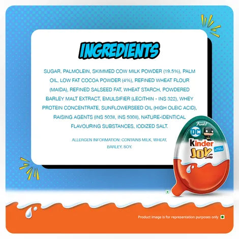 Kinder Joy Shaped Chocolate Pack (DC Edition) : 1 pack (3 x 20 g) - LIMITED STOCK