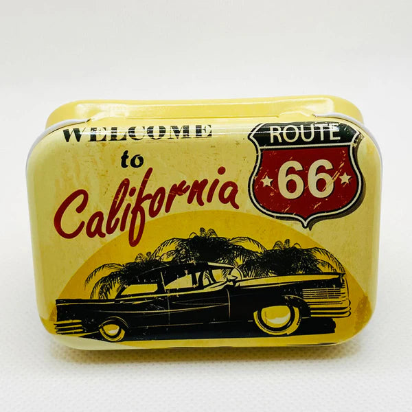 Welcome to California Route 66 Design Empty Tin Box