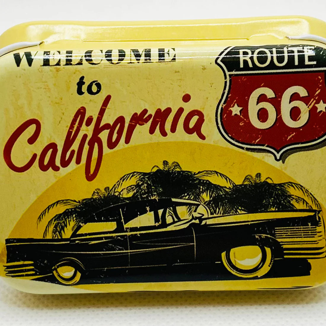 Welcome to California Route 66 Design Empty Tin Box