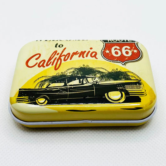 Welcome to California Route 66 Design Empty Tin Box