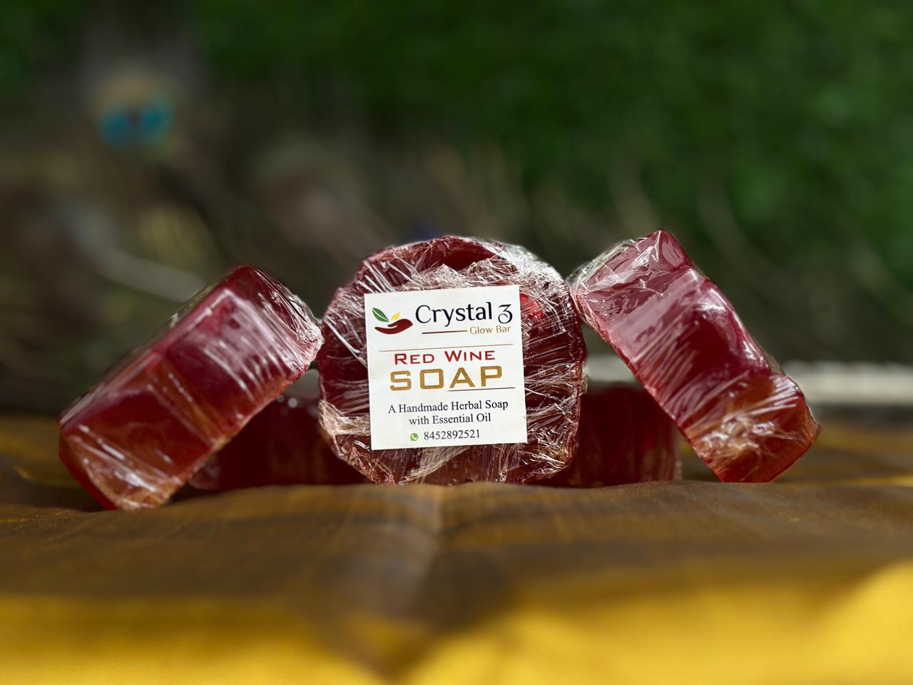 Red Wine Soap – Crystal z Glow Bar (90–100 g)