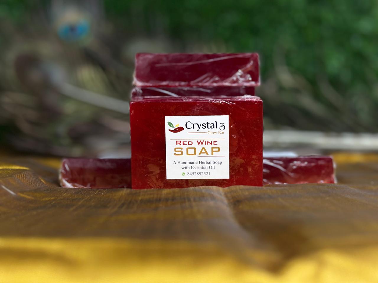 Red Wine Soap – Crystal z Glow Bar (90–100 g)