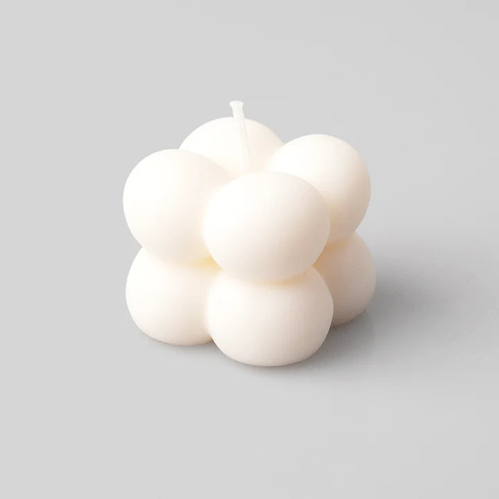 Soy Wax Small White Bubble Candle - Coffee