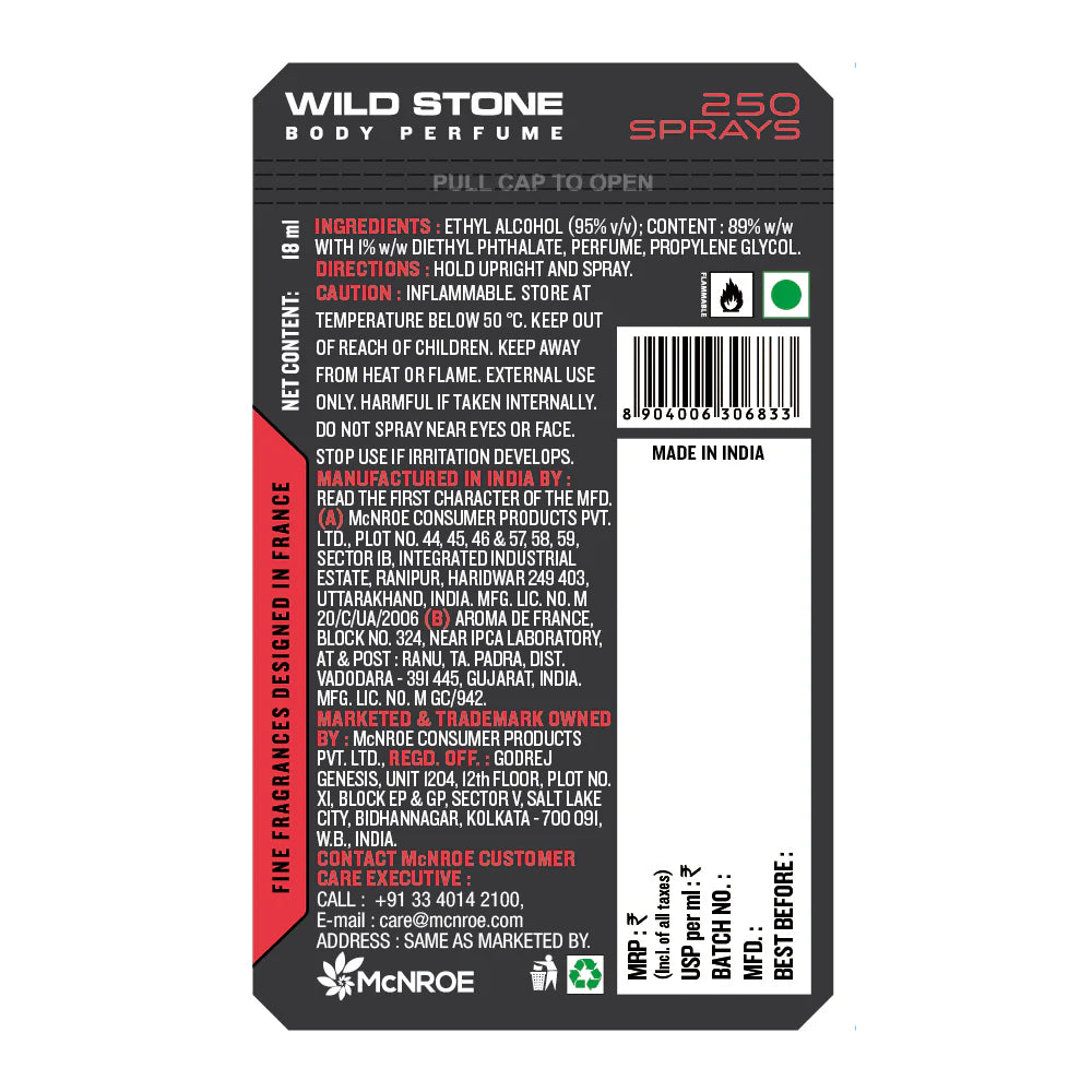 Wild Stone Move Blast Pocket Body Perfume, 18ml