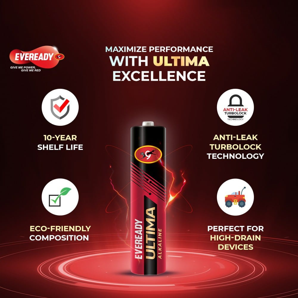 Eveready Ultima AAA Alkaline Battery : 10 units