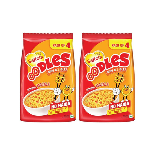 Saffola Oodles Instant Noodles, No Maida - Pack of 2 : 2 x 212 g