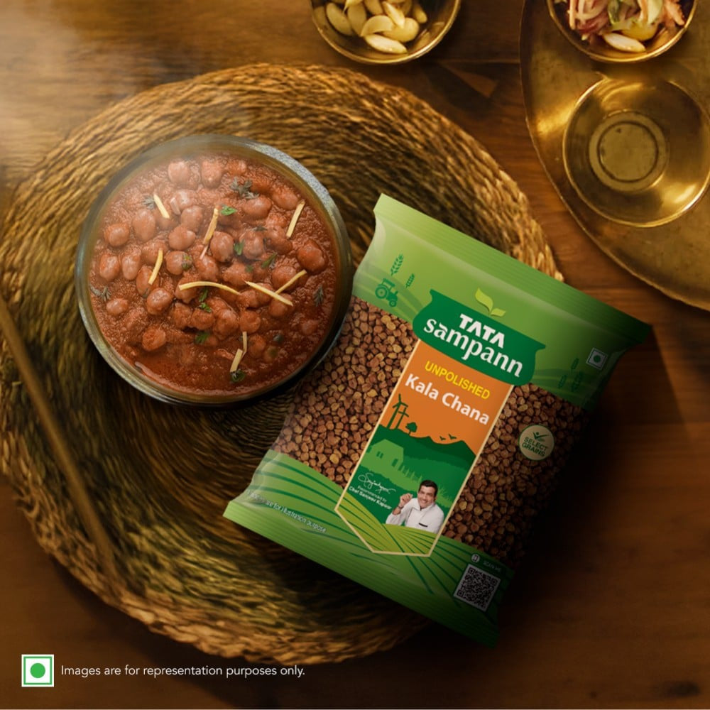 Tata Sampann Unpolished Kala Chana (Black, Brown) : 1 kg