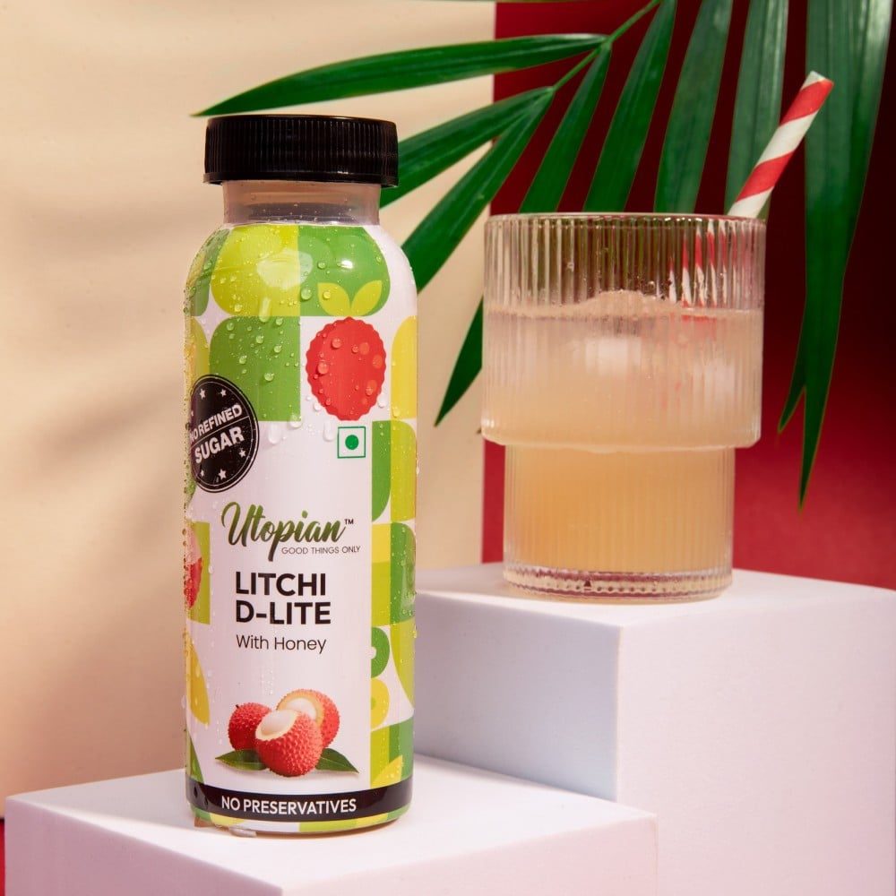 Utopian Litchi D-Lite Juice With Honey : 200 ml