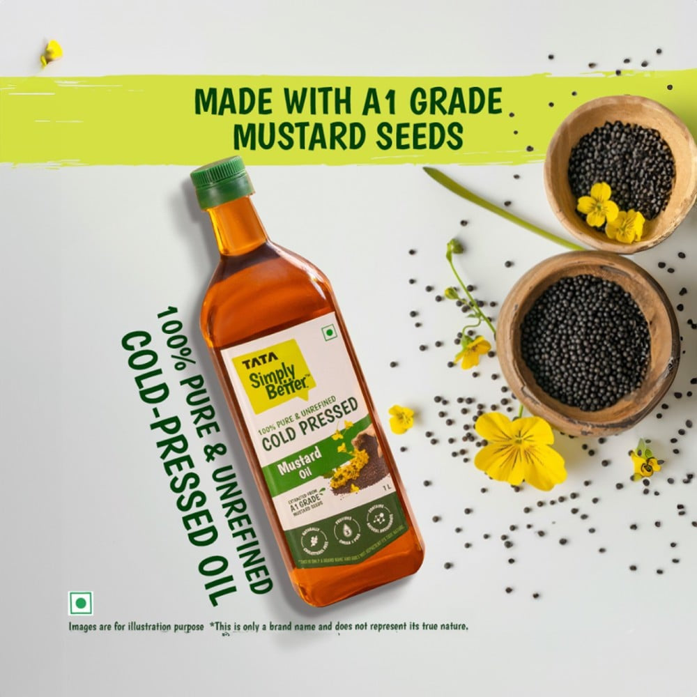 Tata 100% Pure Cold Pressed Mustard Oil /Sarso Oil : 1 ltr