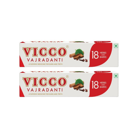 Vicco Vajradanti Ayurvedic Herbal Toothpaste - Pack of 2 : 2 x 200 g