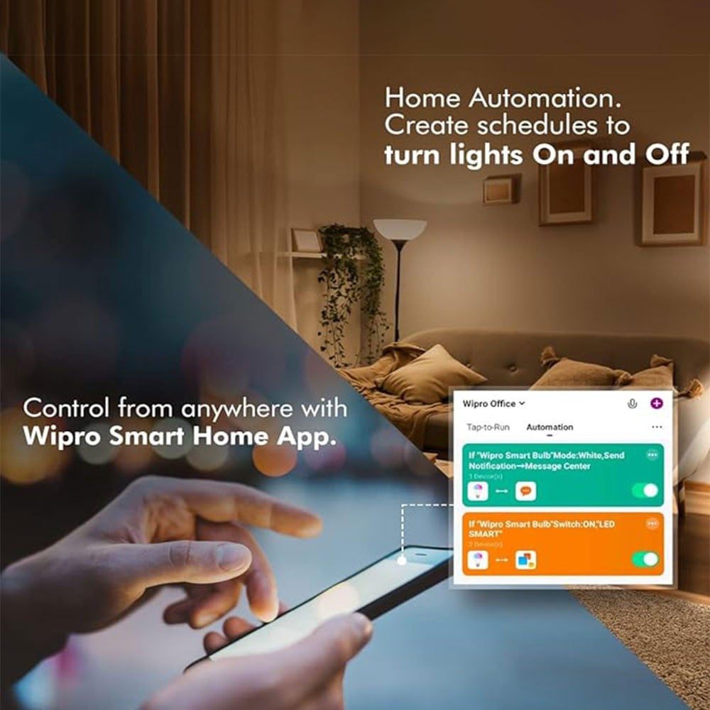 Wipro LED 9 W Smart Bulb (RGB) : 1 unit