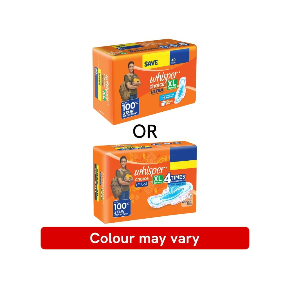 Whisper Choice Ultra Sanitary Pads : 40 pieces