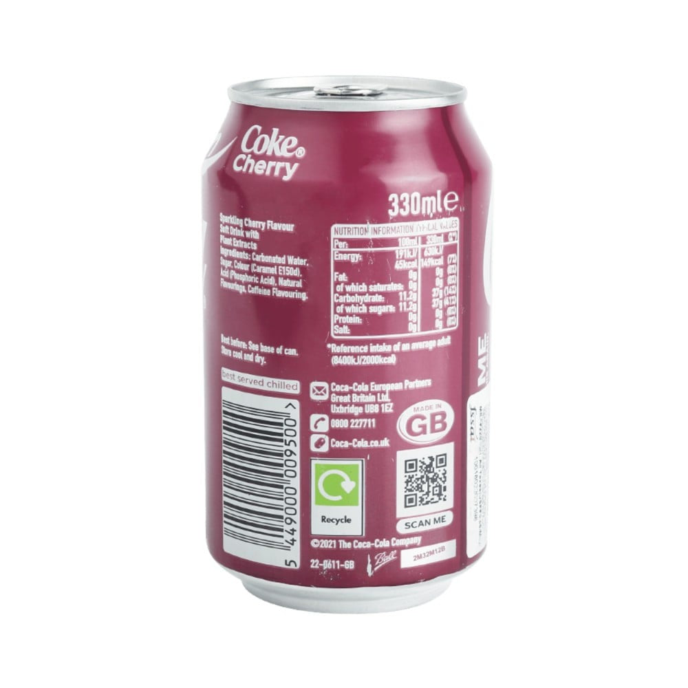 Coca-Cola Cherry Flavoured Soft Drink : 330 ml