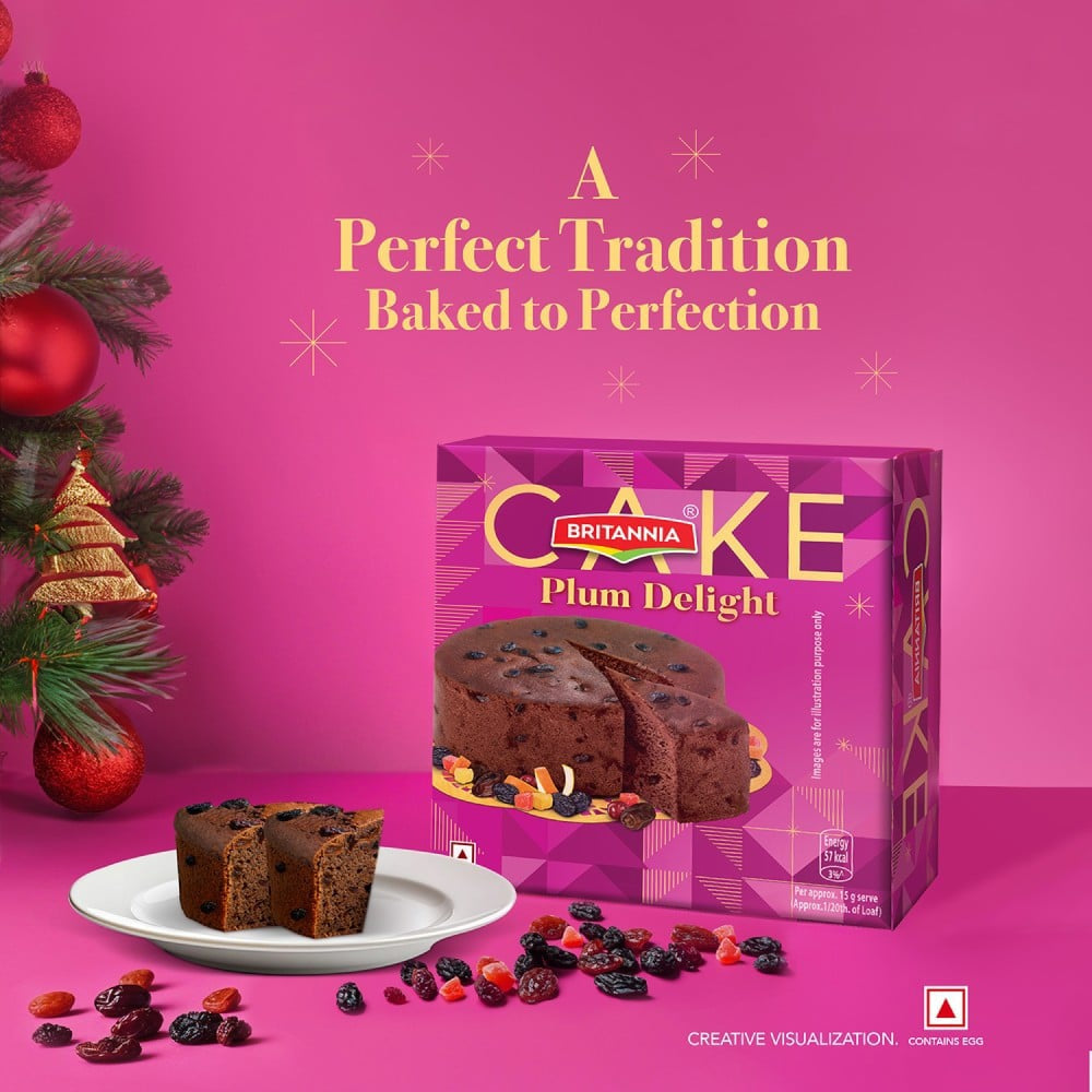 Britannia Delight Plum Cake (Contains Egg) : 300 g