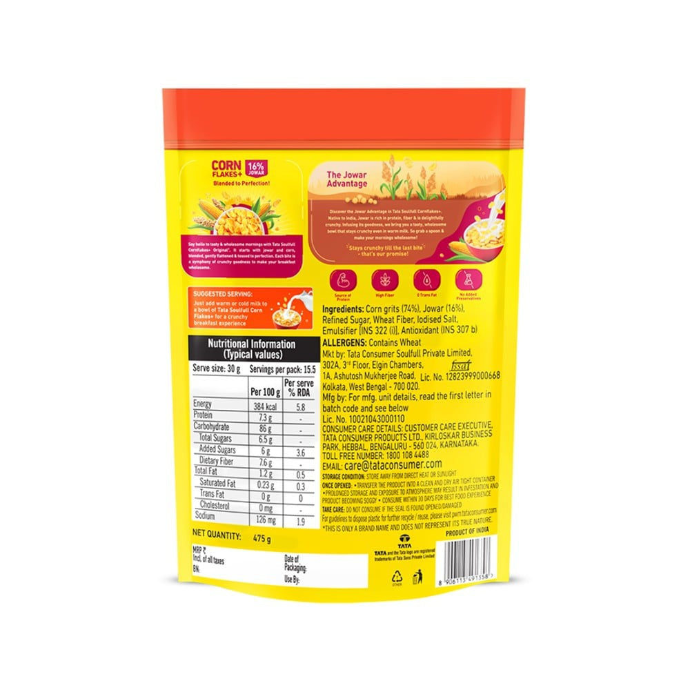 Tata Soulfull Crunchy Corn Flakes with Millet Shakti : 475 g