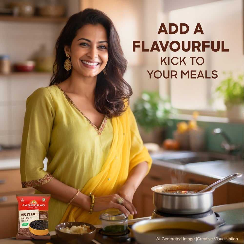 Aashirvaad Pure Whole Mustard Seeds : 200 g