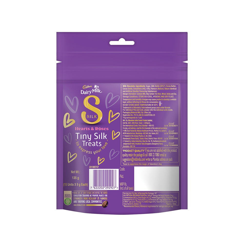 Cadbury Dairy Milk Silk Minis Home Treats Milk Chocolate Pack : 135 g