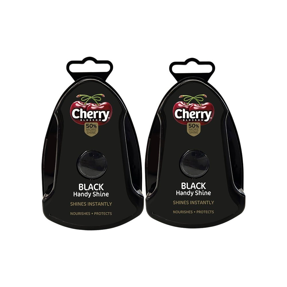 Cherry Blossom Black Handy Shoe Shiner - Pack of 2 : 2 x 1 unit