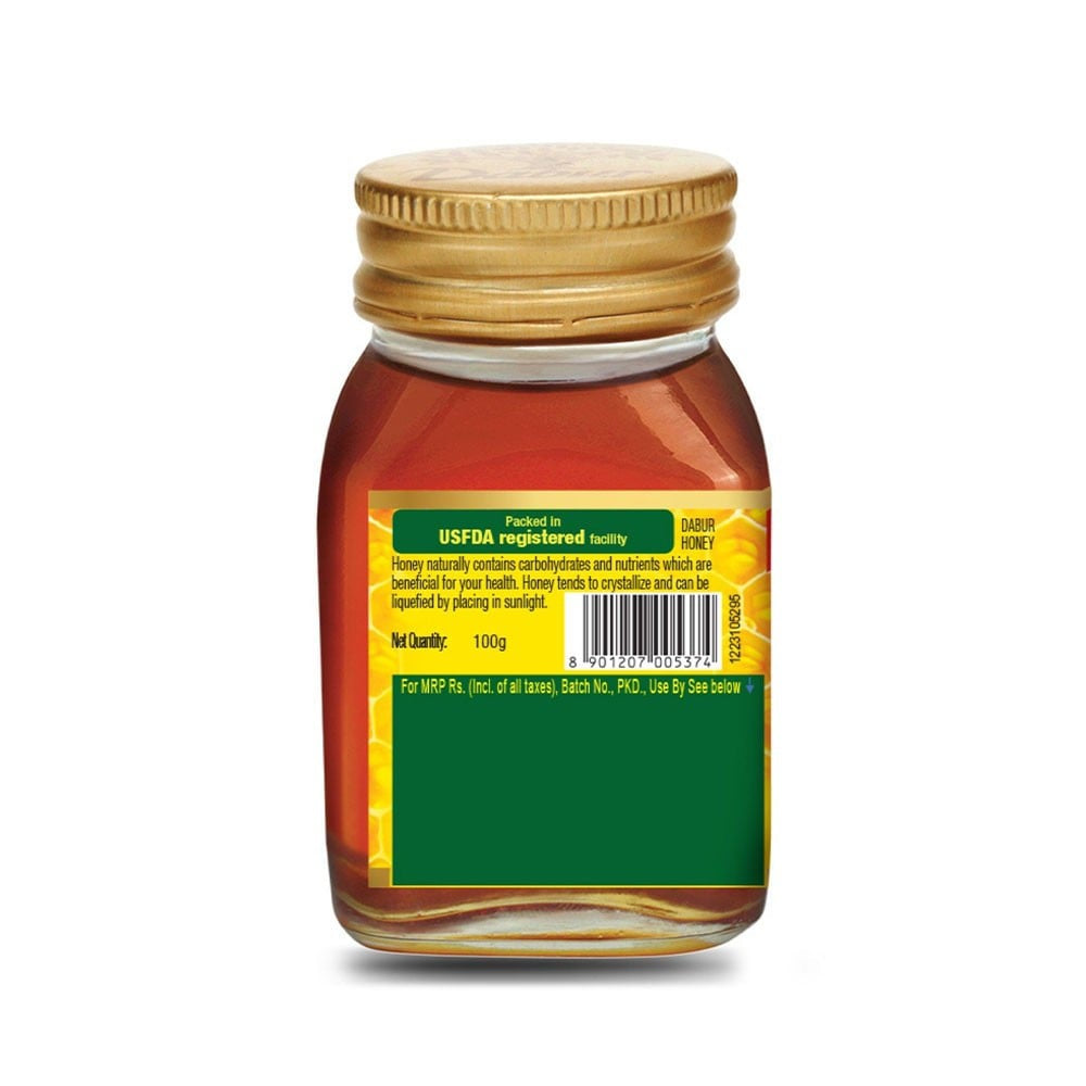 Dabur Honey - 100% Pure, World's No.1 Honey Brand (No Sugar Adulteration) : 100 g