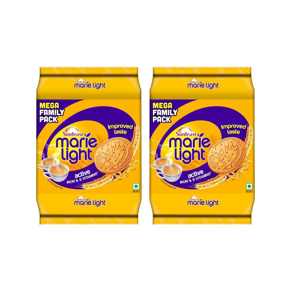 Sunfeast Marie Light Active Marie Biscuits 956 g - Pack of 2 : 2 x 956 g