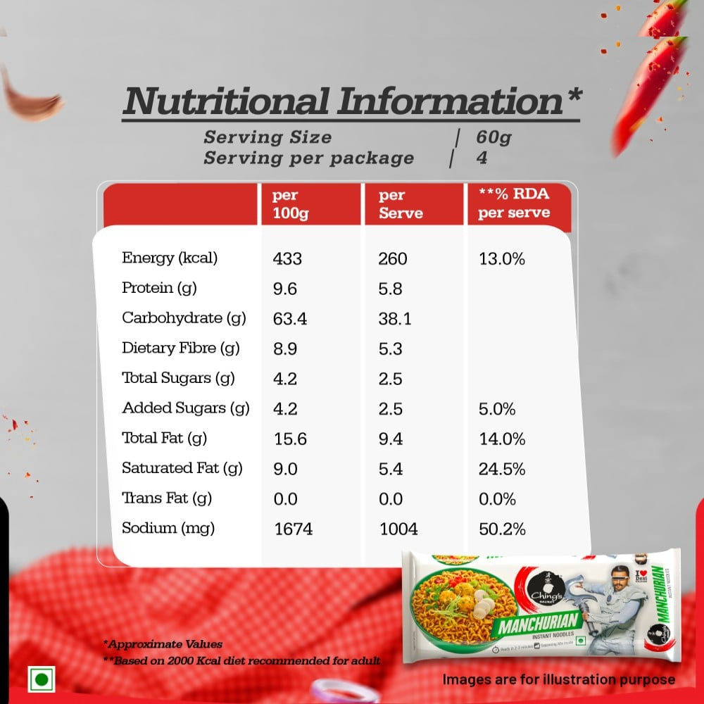 Ching's Secret Manchurian Flavoured Instant Noodles : 240 g