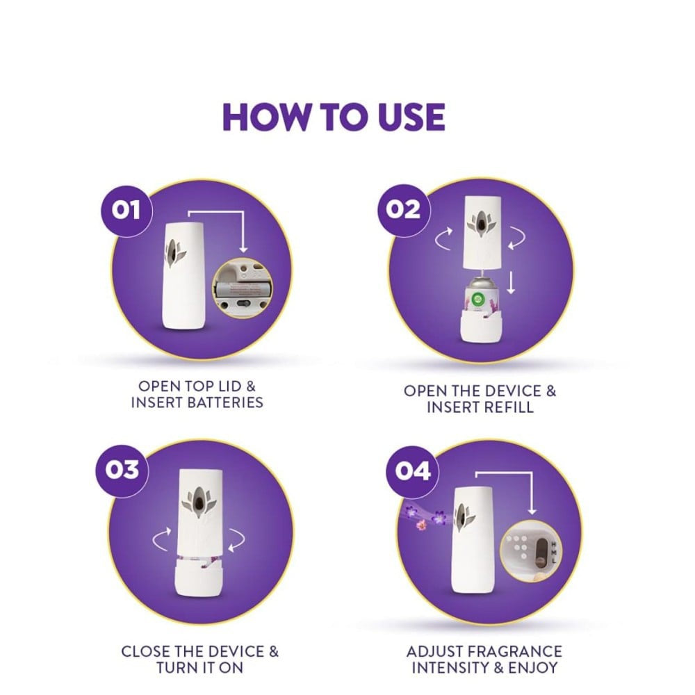 Airwick Freshmatic Autospray Air Freshener Kit (Lavender & Lotus) : 1 pack