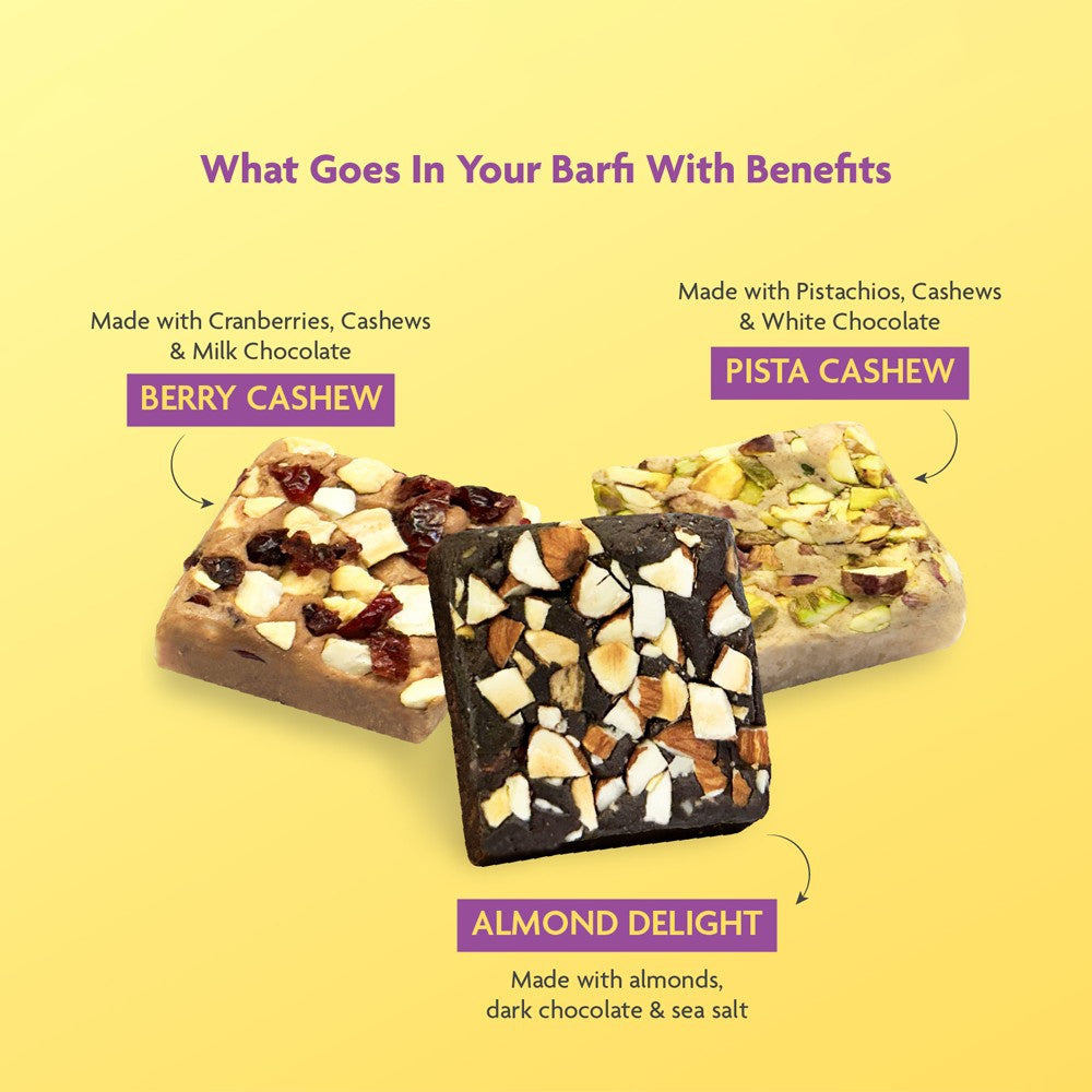 Nutty Protein Barfi Fitness Gift Box by Phab : 1 pack (9 pieces)