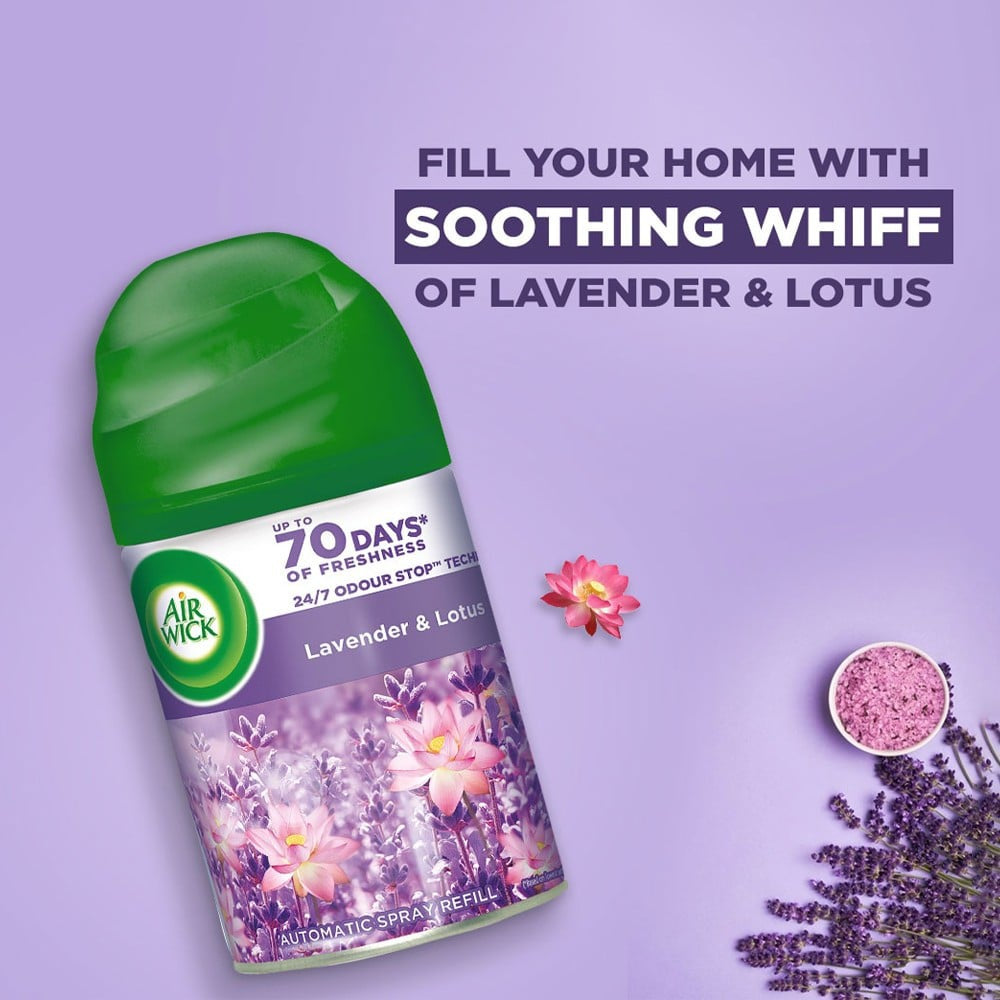 Airwick Freshmatic Automatic Air Freshener Refill (Lavender & Lotus) : 250 ml