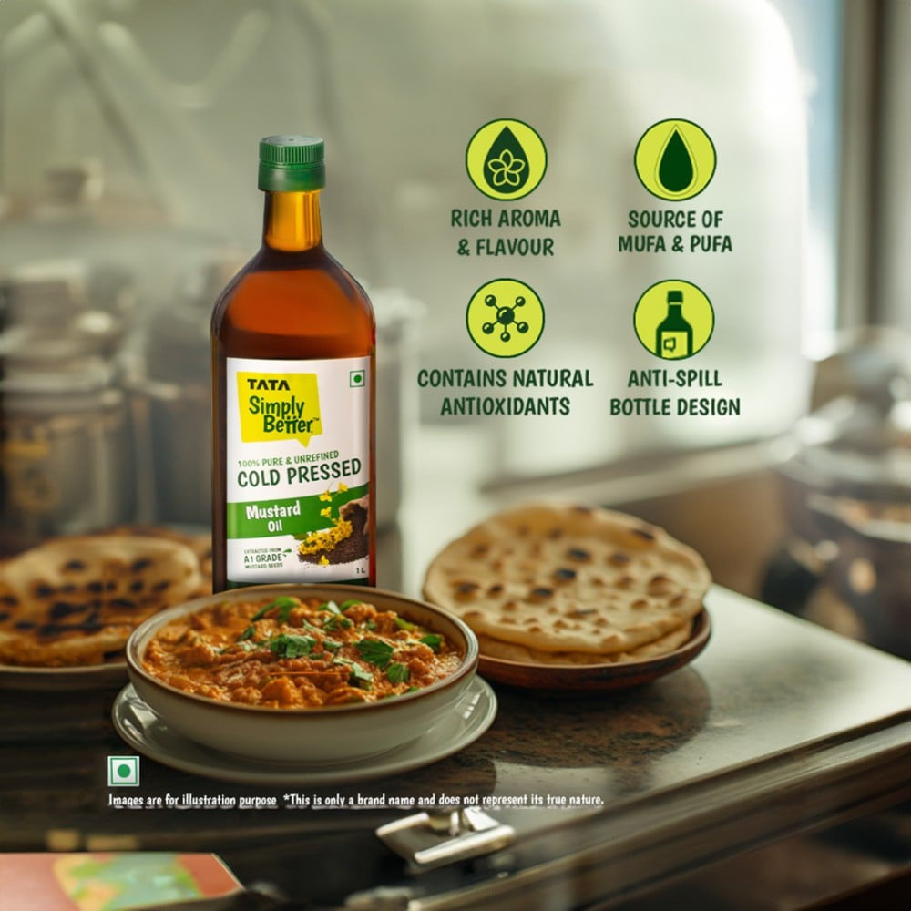 Tata 100% Pure Cold Pressed Mustard Oil /Sarso Oil : 1 ltr