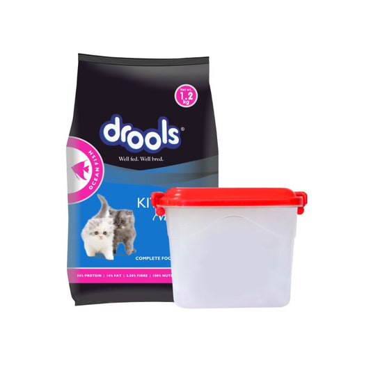 Drools Ocean Fish Dry Kitten Food Kitten (1-12 months) - Free Container : 1.2 kg
